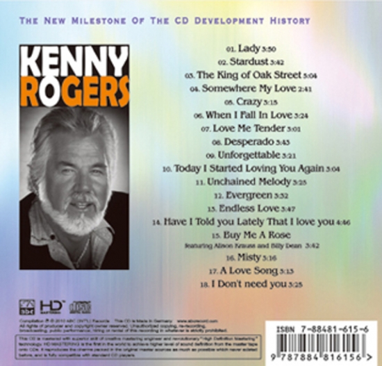 ケニー・ロジャース/ザ・モストクラシック・オブ・ケニー・ロジャース(CD) HD-171