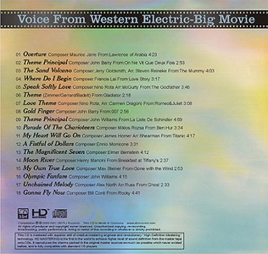 WESTERN ELECTRIC-BIG MOVIE(CD) HD-180