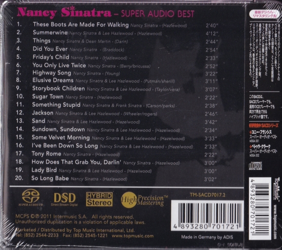 ナンシー・シナトラ/スーパー・オーディオ・ベスト(SACD) TM-SACD7017.2